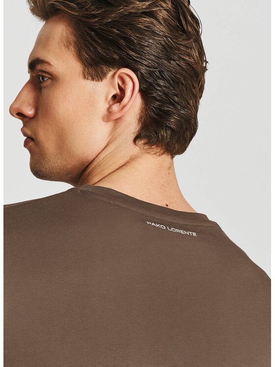 Pako Lorente Pako Lorente T-Shirt P26SF-TT-001 Brązowy Regular Fit