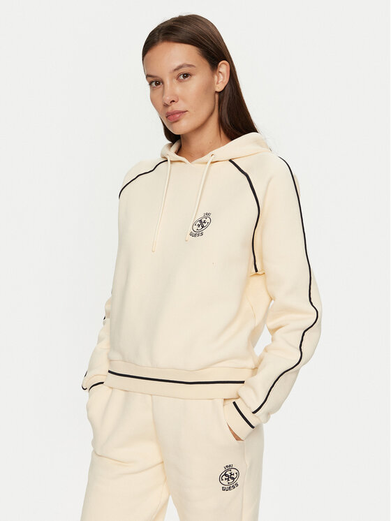 Guess Felpa V4BQ05 KCHU1 Beige Regular Fit, taglia : XXS
