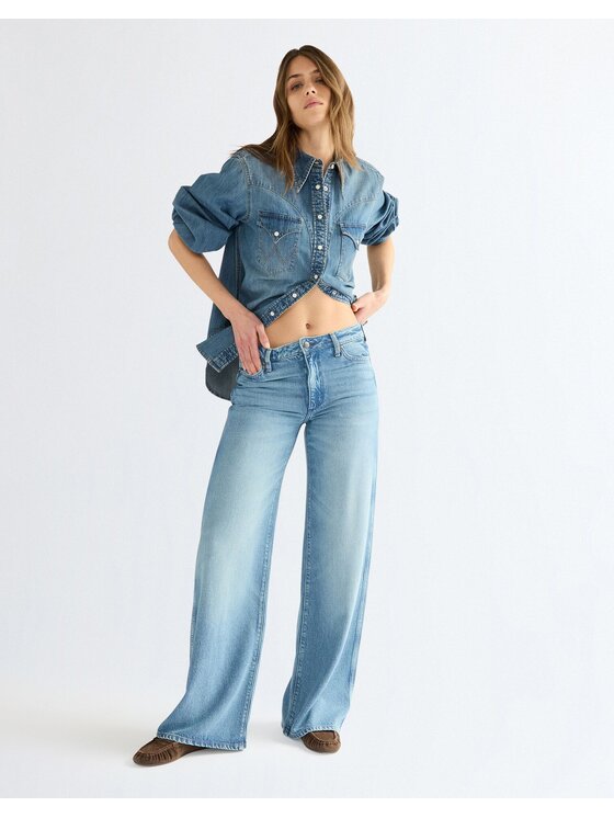 Wrangler Wrangler Jeansy WORLD WIDE Niebieski Wide Leg