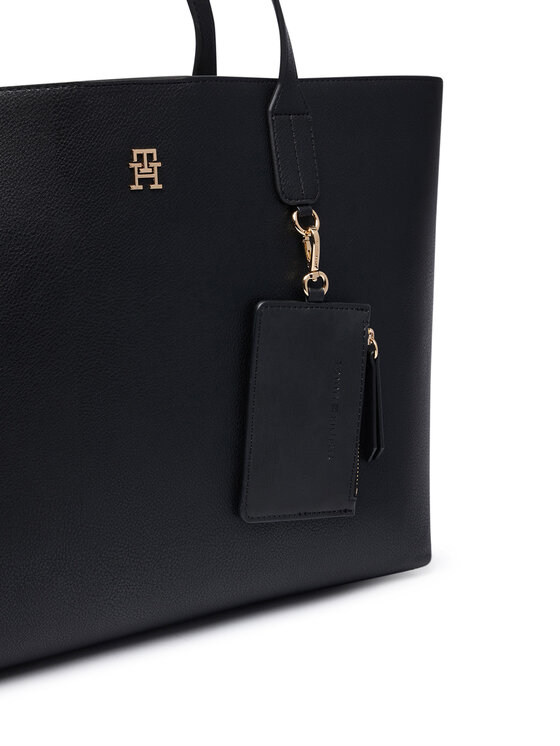 Tommy Hilfiger Tommy Hilfiger Дамска чанта Th Icon Tote AW0AW18724 Черен