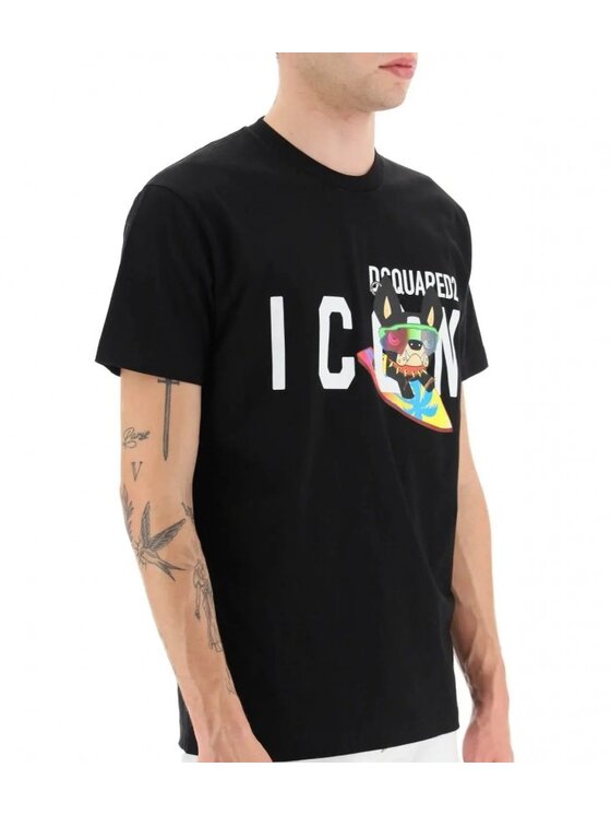Dsquared2 Dsquared2 T-Shirt 79GC0064 S23009 900 Černá Regular Fit