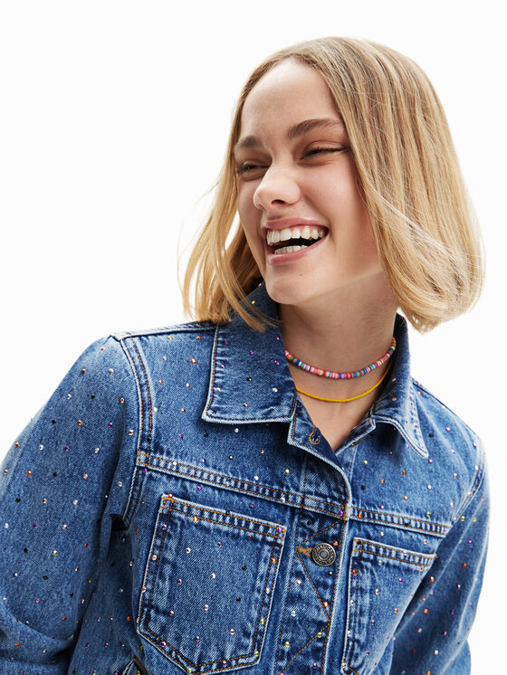 Desigual Desigual Giacca di jeans Benita 23SWED37 Blu Regular Fit