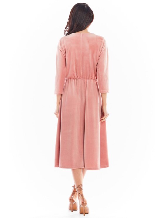 Awama Awama Vestito di maglia A407 Rosa Basic Fit