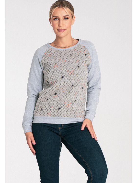 FIGL FIGL Bluza M1046 Szary Regular Fit