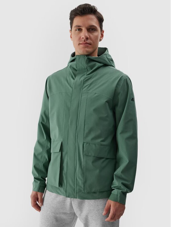 4F 4F Μπουφάν μεταβατικό 4FRSS24TTJAM645-41S Πράσινο Regular Fit