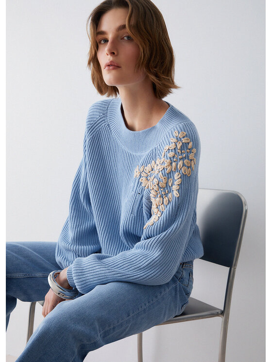 Liu Jo Liu Jo Maglione CA6043MS042C3973 Celeste Regular Fit