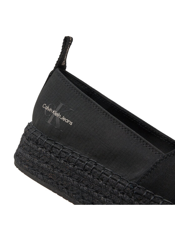 Calvin Klein Jeans Calvin Klein Jeans Espadryle Platform Espadrille Mix Ml Mtl YW0YW01622 Czarny