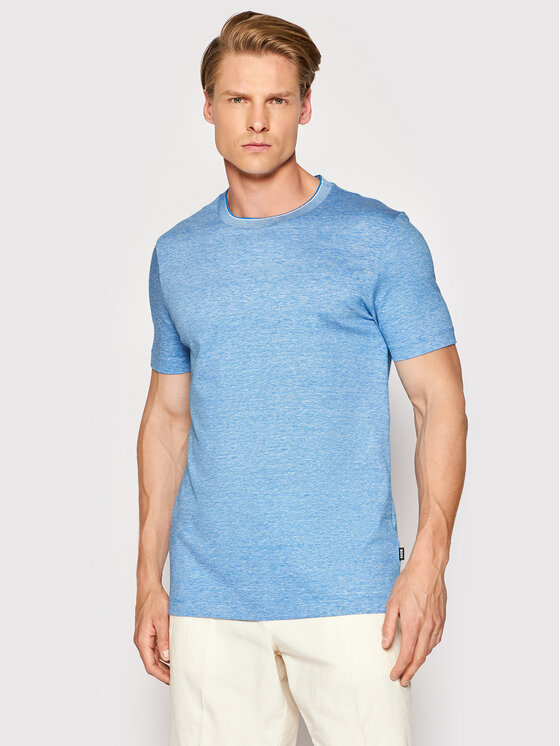 T-shirt Tessler 174 50467098 Blu Slim Fit