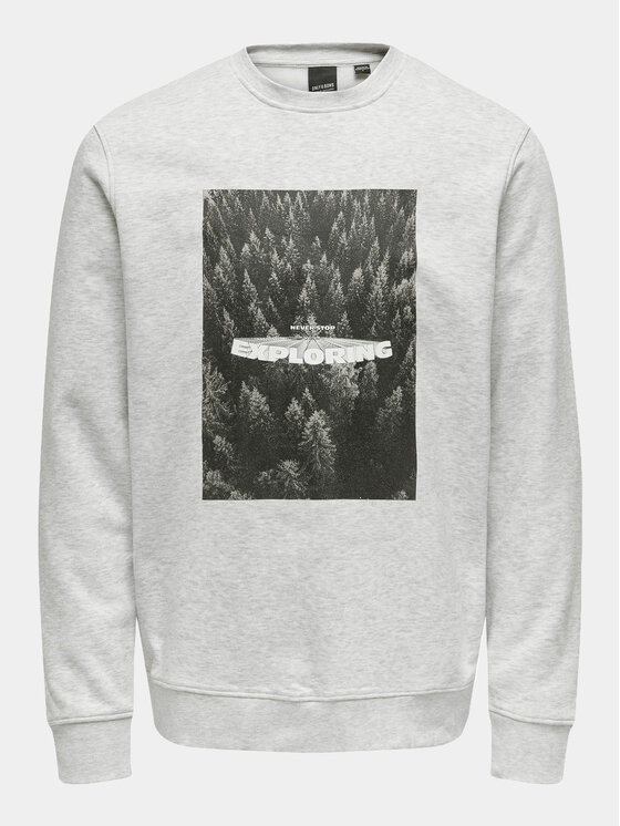 Only & Sons Only & Sons Світшот 22027006 Сірий Relaxed Fit