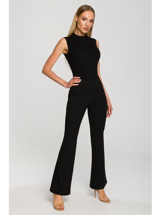 Made of Emotion Made of Emotion Pantaloni in maglia M704 Nero Casual Fit