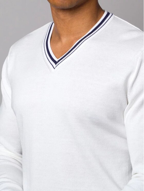 Willsoor Willsoor Sweter 71830 Biały Regular Fit