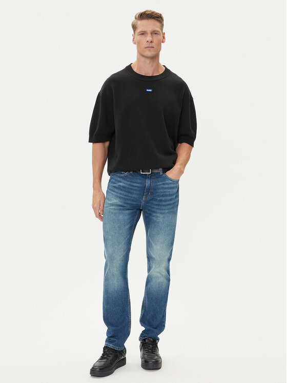 HUGO HUGO Pulover San Carson-CP 50543765 Negru Relaxed Fit