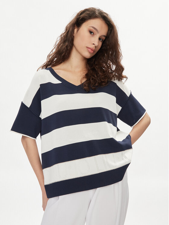 Liu Jo Liu Jo Majica TA4115 MS36L Bijela Loose Fit