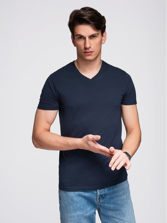 Ombre Ombre Komplet t-shirtów OM-TSBS-0281 Kolorowy Regular Fit