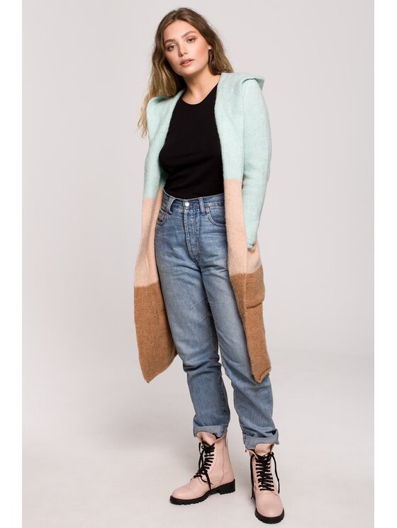 BeWear BeWear Kardigán bk072 Farebná Baggy Fit