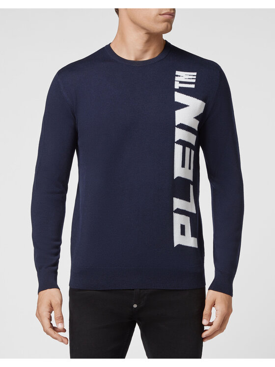 PHILIPP PLEIN PHILIPP PLEIN Longsleeve 1647 Granatowy Regular Fit