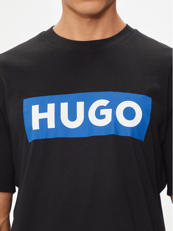 HUGO Hugo Marškinėliai Nico 50522376 Juoda Regular Fit