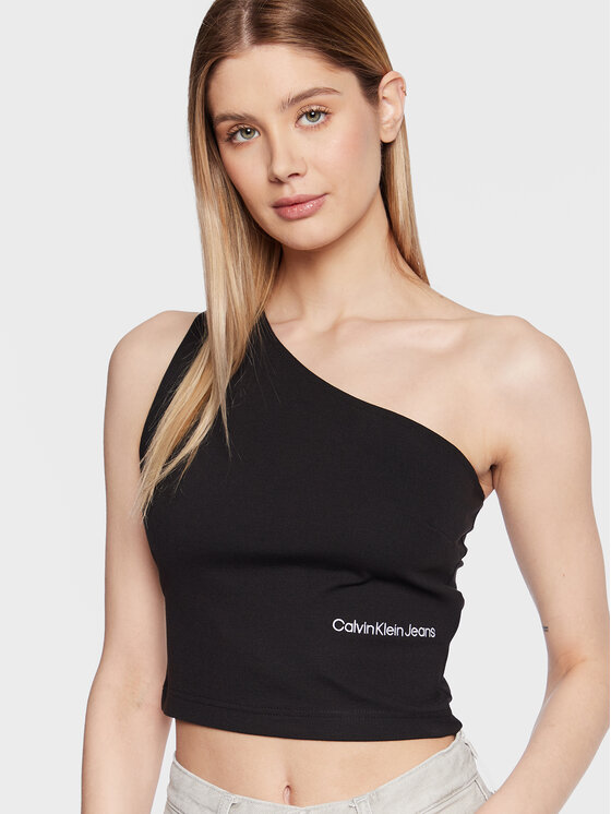 Calvin Klein Jeans Calvin Klein Jeans Top J20J220788 Czarny Slim Fit