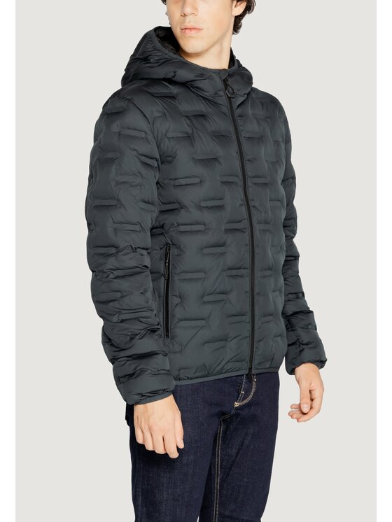 REPLAY Replay Płaszcz RECYCLED FINE POLY Niebieski Regular Fit