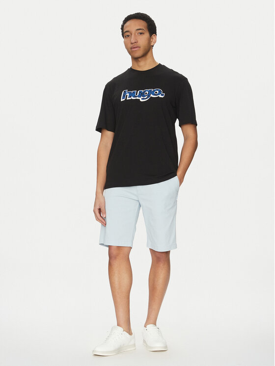 HUGO HUGO Pantaloncini di tessuto Dante242 50510605 Azzurro chiaro Regular Fit