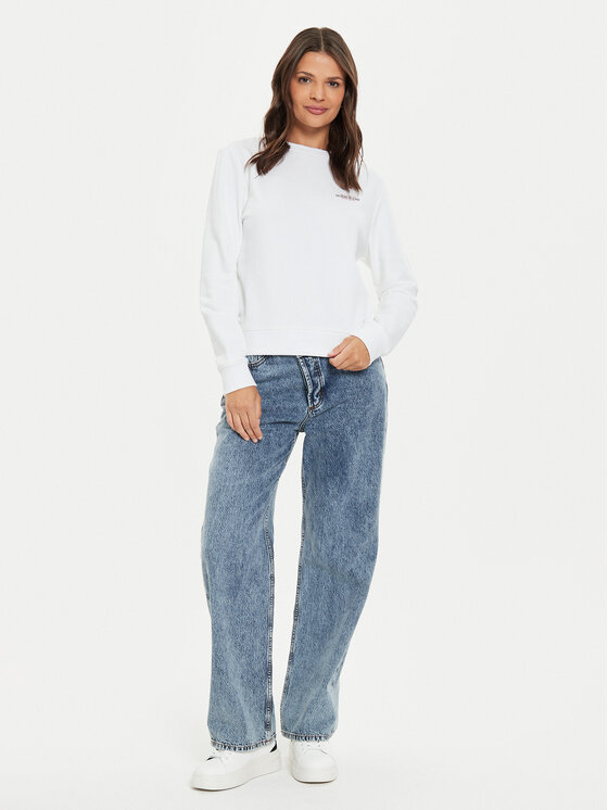 Guess Jeans Guess Jeans Mikina W4YQ07 KC811 Biela Regular Fit