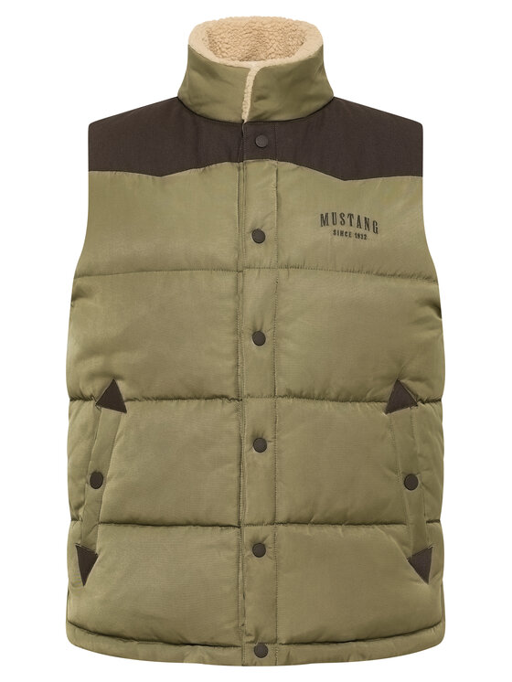 Mustang Mustang Gilet Dublin 1016901 Verde Regular Fit