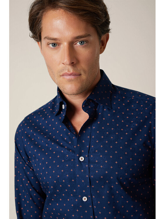 Lancerto Lancerto Koszula Carmela KO073225000016 Granatowy Slim Fit