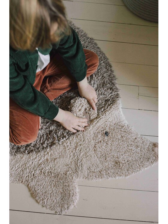 Lorena Canals Lorena Canals Dywan dziecięcy Dywan bawełniany Jeż Animal Rugs Szary