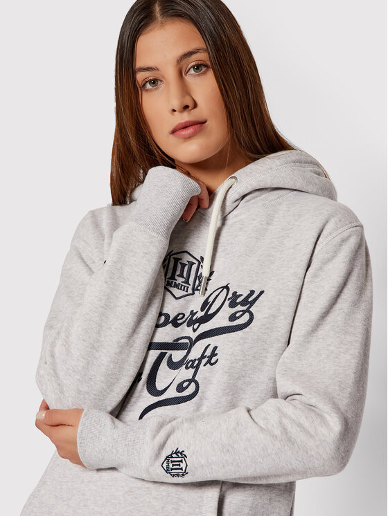 Superdry Superdry Trikotažinė suknelė Pride In Craft W8011082A Pilka Regular Fit
