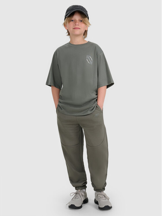 4F 4F Spodnie dresowe URBAN COMMUTER Szary ciemny Loose Fit
