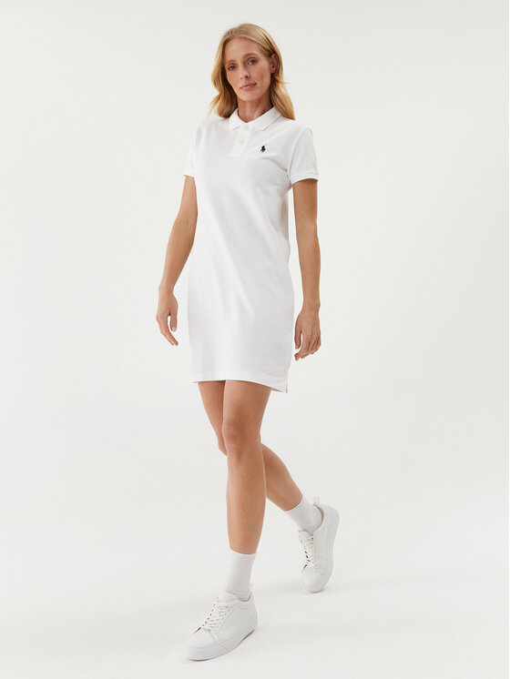 Polo Ralph Lauren Polo Ralph Lauren Ежедневна рокля Polo Shirt Shop 211799490017 Бял Regular Fit