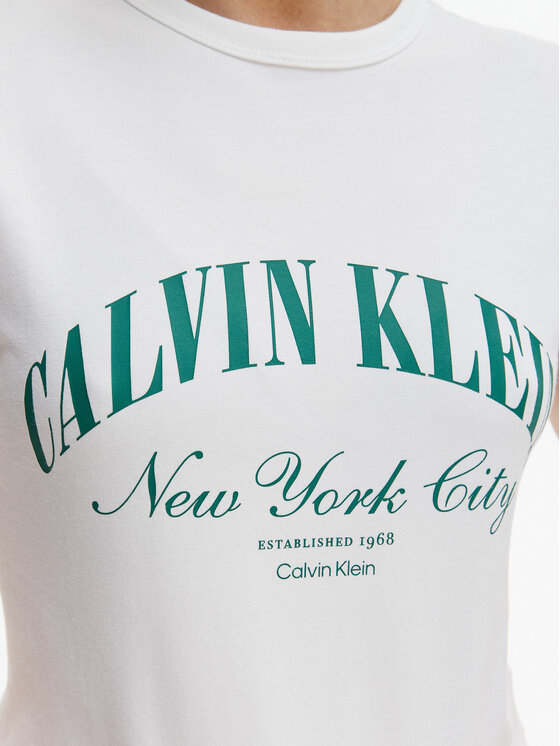 Calvin Klein Jeans Calvin Klein Jeans Tricou Graphic Logo LV047F815G Alb Slim Fit