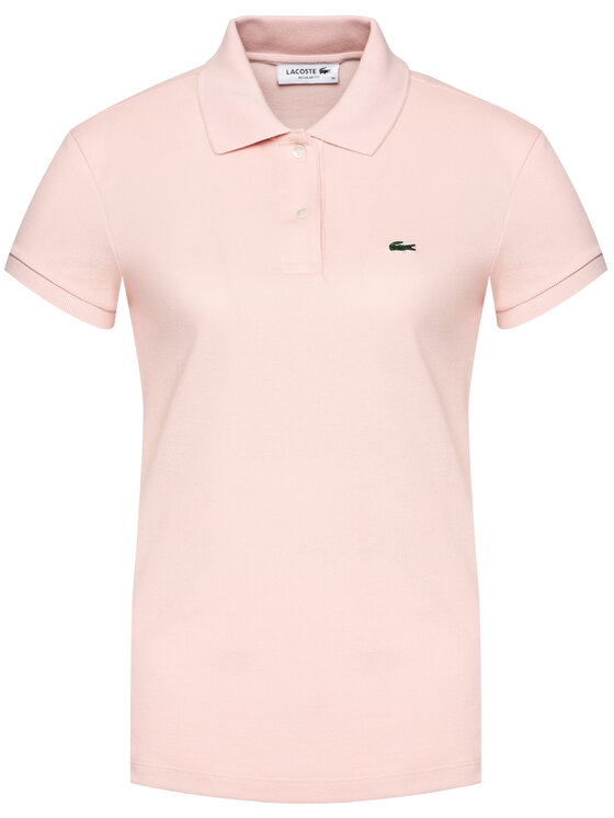 Lacoste Lacoste Тениска с яка и копчета PF7839 Розов Regular Fit
