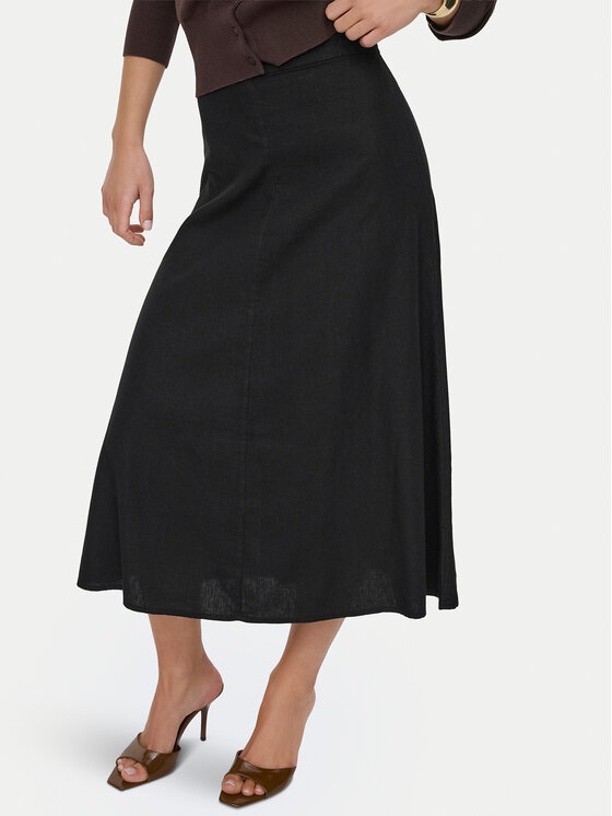 ONLY ONLY Spódnica midi Goa 15363690 Czarny Regular Fit