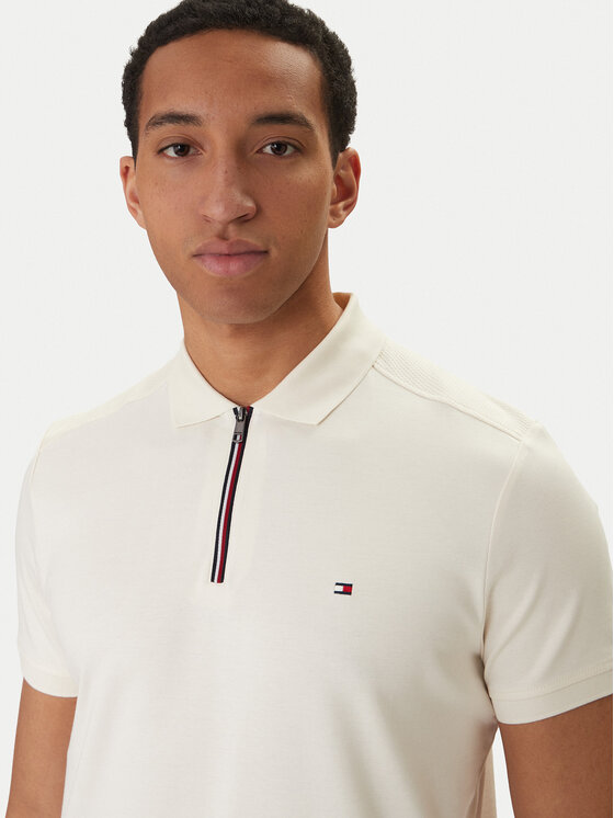 Tommy Hilfiger Tommy Hilfiger Tricou polo MW0MW41613 Écru Regular Fit