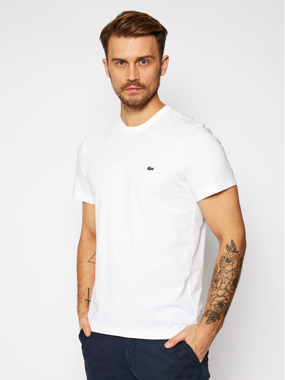 Lacoste Lacoste Tričko TH2038 Biela Regular Fit