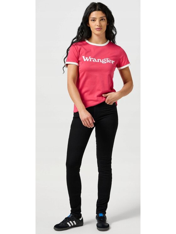 Wrangler Wrangler Jeansy High Skinny 630 Czarny Skinny Fit
