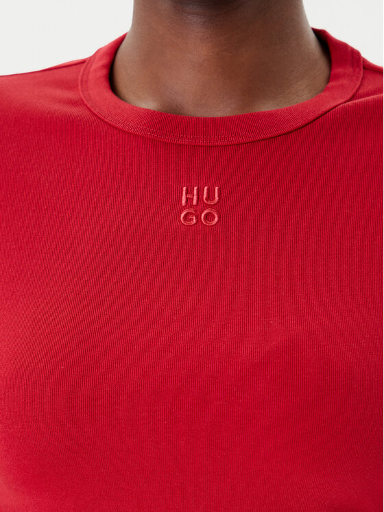 HUGO HUGO Majica Dafilomena_3 50518378 Crvena Slim Fit