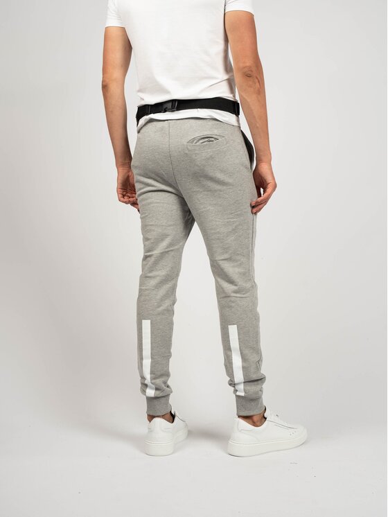 Les Hommes Les Hommes Kalhoty z materiálu UHJ100-752U | Jogging Šedá Slim Fit