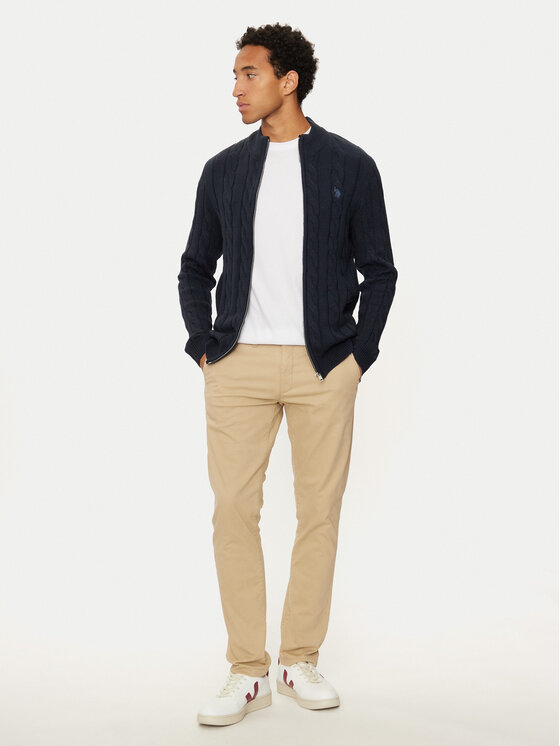U.S. Polo Assn. U.S. Polo Assn. Sweter MUP3791 Granatowy Regular Fit