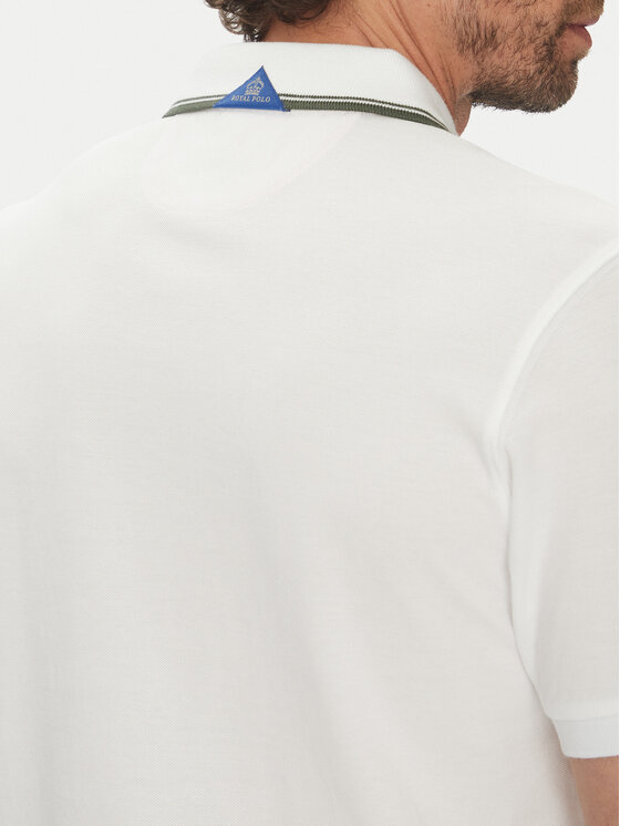 La Martina La Martina Polo Achille MAPG30 PK097 Biały Regular Fit