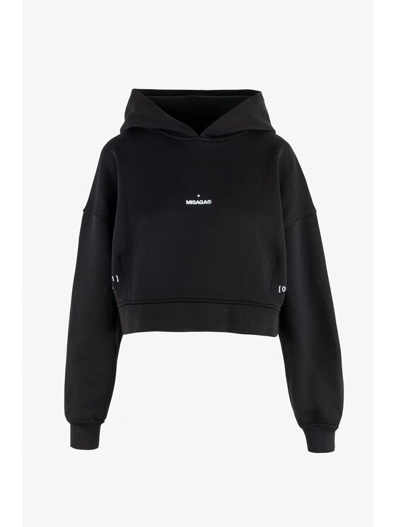 Misaga Misaga Bluza ATHL HOODIE Czarny Relaxed Fit
