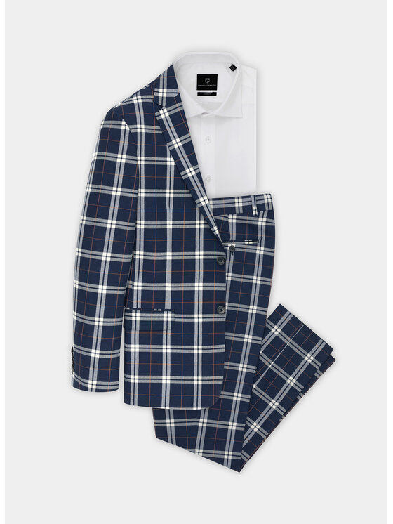Pako Lorente Pako Lorente Spodnie garniturowe P21SF-6G-062 Granatowy Slim Fit