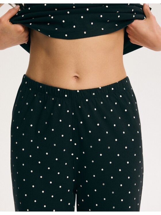 Esotiq Esotiq Piżama 45651 Czarny Regular Fit