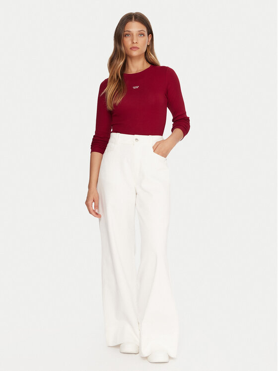 Guess Jeans Guess Jeans Blusa W5BP01 KA0H1 Rosso Slim Fit