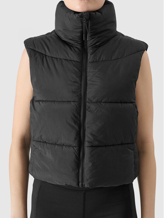 4F 4F Kamizelka MIDSHOP TEXTILE Czarny Oversize