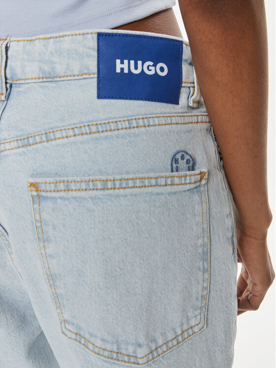 HUGO Hugo Jeansy Noe_B 50520613 Modrá Mom Fit