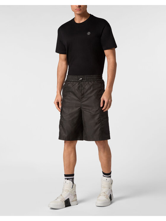 PHILIPP PLEIN PHILIPP PLEIN Szorty 18845 Czarny Regular Fit