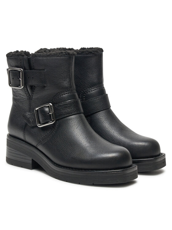 Clarks Clarks Polokozačky Rebelle Buckle 26178891 Černá