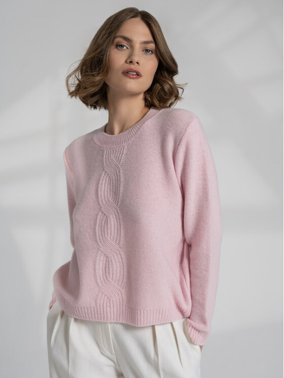 Aleksandra Suska Aleksandra Suska Sweter ESSENTIAL No 3 Różowy Comfort Fit